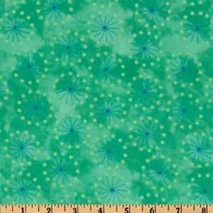  44 Wide Tiffany Pinwheel Dots Green Fabric By The Yard 