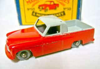 Matchbox RW No.50A Commer Pick up red & grey GPW boxed  