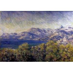   painting name View of Ventimiglia, by Monet Claude