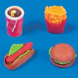  Fast Food Erasers (4 dz) Toys & Games