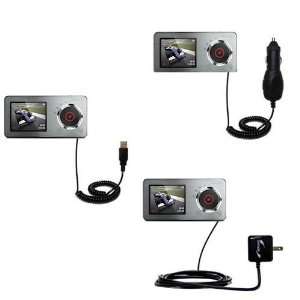 USB cable with Car and Wall Charger Deluxe Kit for the Philips GoGear 