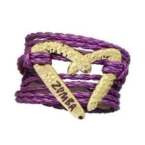 Zumba Heart Wrap Around Bracelet   Purple  