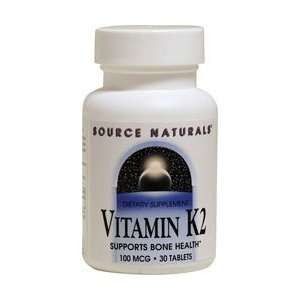  SOURCE NATURALS Vitamin K2 100mcg w/400 IU D 3 30 TAB 