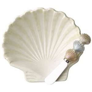  Shell Shaped Dip Bowl and Spreader Set