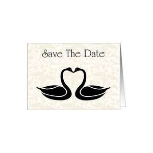  Save The Date with kissing swans Card Health & Personal 