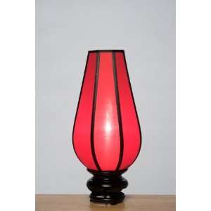  Small Serenity Silk Table Lamp   Red