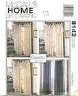 McCalls 8142 Window Treatments Sewing Pattern ~ Tab & Loop Top Panels 