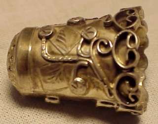 VTG ORNATE SEWING THIMBLE TAXCO MEXICO MEXICAN BIG STERLING SILVER 
