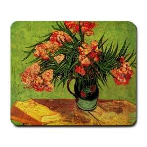   Oleanders and Books By Vincent Van Gogh Mouse Pad