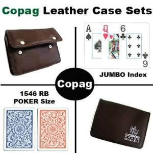  New High Quality Copag Branded Leather Case 1546 Red/Blue 