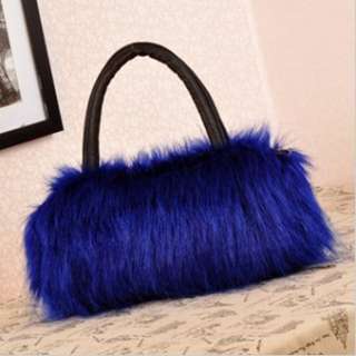 Fashion Elegant Fur Lady Bag Handbag Shoulderbag Small Pure Color 