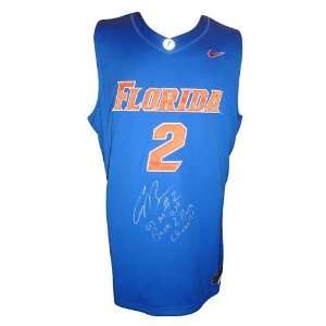Corey Brewer Autographed Florida Gators (Blue #2) Jersey w/ Back to 