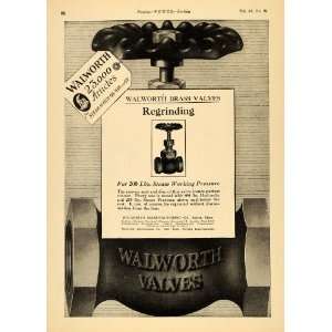  1924 Ad Walworth Regrinding Brass Valves Steam Pressure 