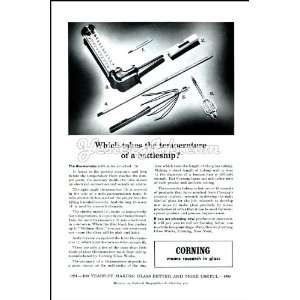  1951 Vintage Ad Corning Glass Which takes the temperature 