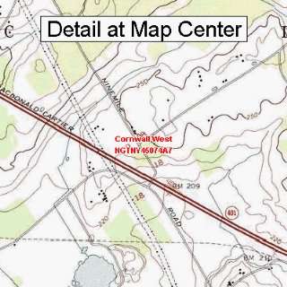  USGS Topographic Quadrangle Map   Cornwall West, New York 