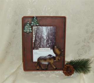 HEART HOME CONNOISSEUR MOOSE METAL PICTURE FRAME  