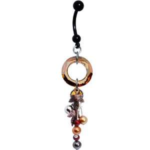  Crystal Fall Foliage Belly Ring MADE WITH SWAROVSKI 