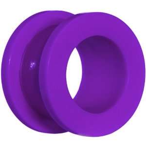  1/2 Acrylic Neon Purple Screw Fit Tunnel Plug Jewelry