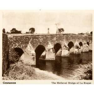  1950 Photogravure Pont La Roque Coutances Normandy France 