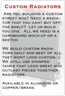 The radiators that Cool Craft Components sell come in 3 different base 