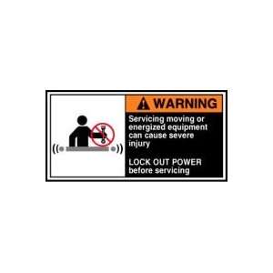  WARNING Labels SERVICING MOVING OR ENERGIZED EQUIPMENT CAN 