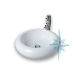  Polaris Sinks W021V White Porcelain Vessel Sink