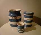 Green Cornishware Small Canister Jar No lid Green stamp  