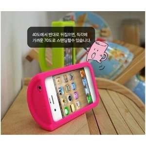  Red Cute Cup 3D Soft Case for iPhone 4/4S Cell Phones 