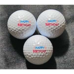  Happy Birthday Personalized Golf Balls
