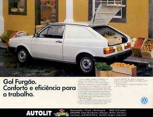 1987 VW Gol Furgao Sedan Delivery Brochure Brazil  
