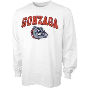 Gonzaga Bulldogs White Bare Essentials Long Sleeve T shirt  