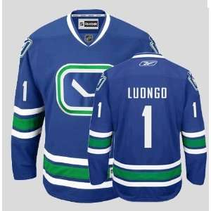 Vancouver Canucks Jersey #1 Roberto Luongo 3rd Blue Hockey Authentic 