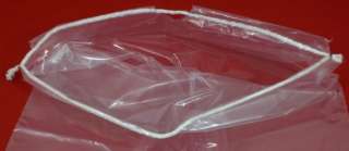 250 Drawstring Tote Clear Plastic Bags 16 X 18 NEW  