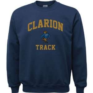  Clarion Golden Eagles Navy Youth Track Arch Crewneck 