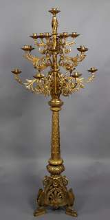 verylarge, heavy and decorative victorian hall candelabra. made of 