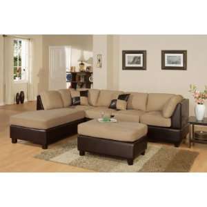  3 Pcs Sectional Sofa F7619 / Hazelnut