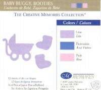 Creative Memories Die Cuts BABY BUGGY SOCKS ~BABY BLUE~  