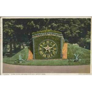  Reprint Floral Clock, Water Works Park, Detroit, Mich 