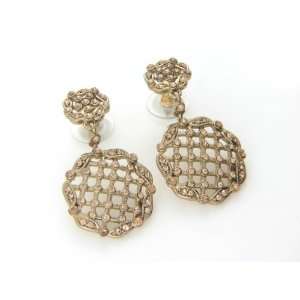   Beautiful Earrings with Sparkling White Stones (Shj) 