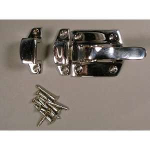  Cupboard Latches Chrome Plated Brass, Offset Cabinet Catch 