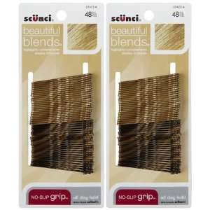 Scunci No Slip Grip Bobby Pins, Blonde, 48 ct, 2 ct (Quantity of 3)
