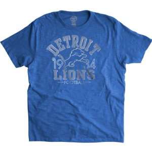   Detroit Lions Blue 47 Brand Vintage Scrum T Shirt