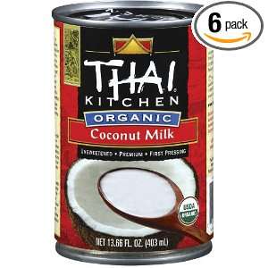 Thai Kitchen Organic Coconut Milk, 13.66 Ounce Cans (Pack of 6 
