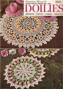 VINTAGE CROCHET PATTERNS DOILIES STAR DOILY BOOK NUMBER 133  