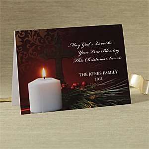  Personalized Light Of Christmas Holiday Cards & Envelopes 