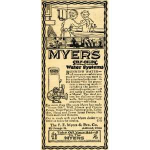  1929 Ad Myers Self Oiling Water Systems Indoor Plumbing 