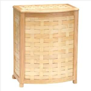  Honey Maple Collection  Bowed Front Hamper   Honey Maple 