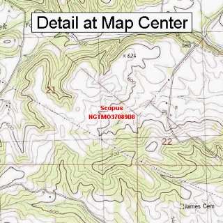  USGS Topographic Quadrangle Map   Scopus, Missouri (Folded 