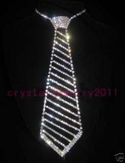 wedding bridal jewelry rhinestone crystal necklace necktie fashion 100 