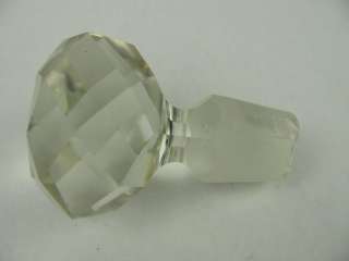 Vintage Cut Clear Glass Crystal Flat Stopper Prism  